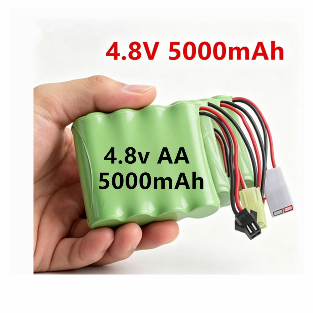 Rc Hobby Tools - AA 4.8v 5000mah แบตเตอรี่ NiMH แบบชาร์จไฟได้สำหรับของเล่น