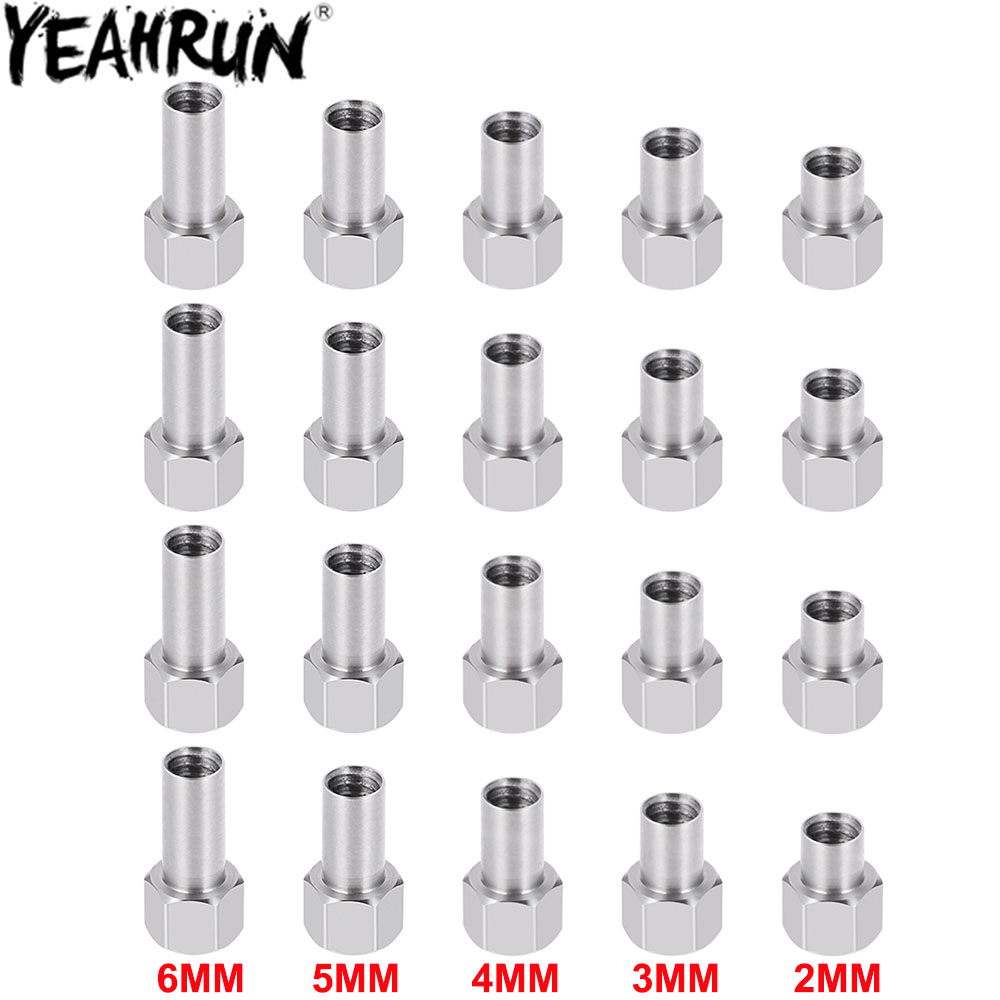 Rc Hobby Tools - YEAHRUN 4PCS Hex ล้ออะแดปเตอร์ M2.5 2/3/4/5/6