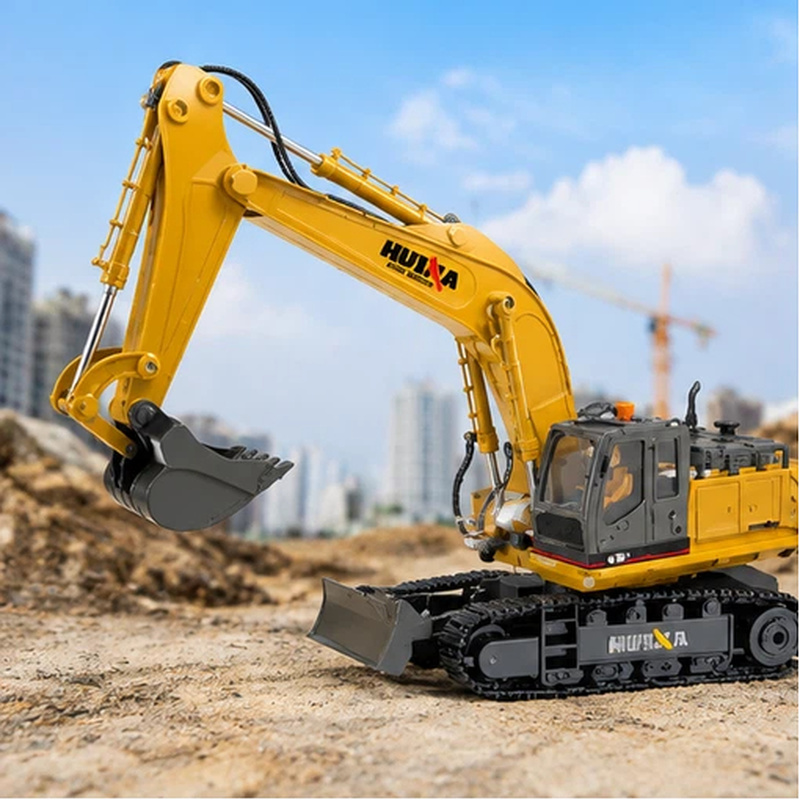 Rc Excavator Hobby - รถขุดควบคุมระยะไกล Huina รุ่นอัลลอยด์ 11 ช่องสัญญาณ ขนาด