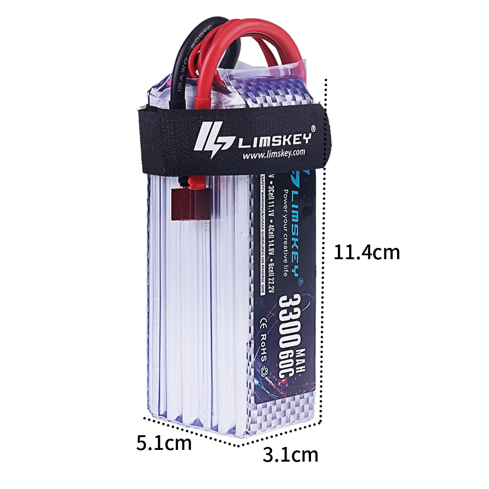 แบตเตอรี่ลิโพ 3300mAh 22.2V 60 - Rc Hobby Brand บทวิจารณ์และราคา